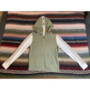 PINK zip up hooded sweater